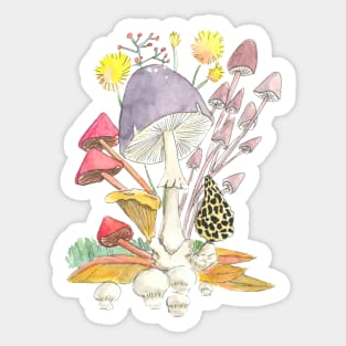 Bunch of mushrooms Sticker